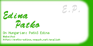 edina patko business card